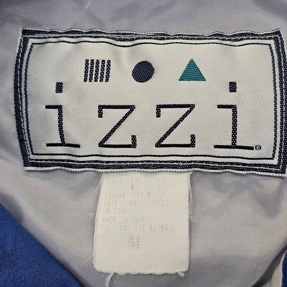 Izzi Women's Colorblock Windbreaker Jacket White Purple Teal Blue M - Picture 4 of 12